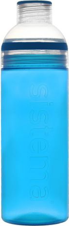 Бутылка для воды Sistema "Trio", цвет: голубой, 700 мл