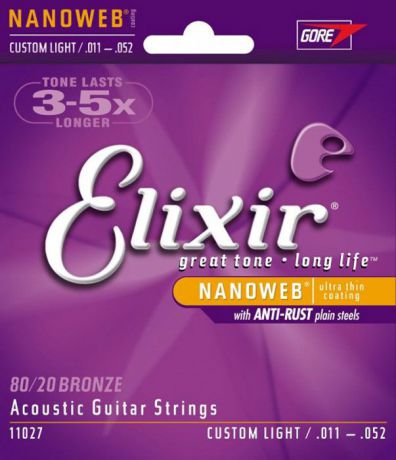 Elixir 11027 струны для акустической гитары