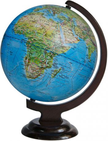 Глобусный мир Ландшафтный глобус, диаметр 25 см, на деревянной подставке