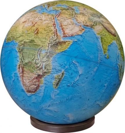 Глобус Глобусный мир, с физической картой мира, настольный, диаметр 64 см