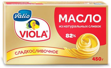 Сливочное масло Valio Viola, сладкосливочное, 82%, 450 г