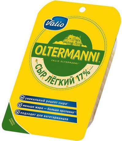 Сыр Valio Oltermanni Легкий, полутвердый, 17%, 120 г