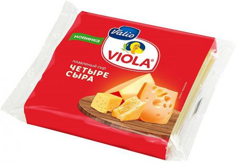 Сыр Valio Viola Четыре сыра, плавленый, в ломтиках, 140 г