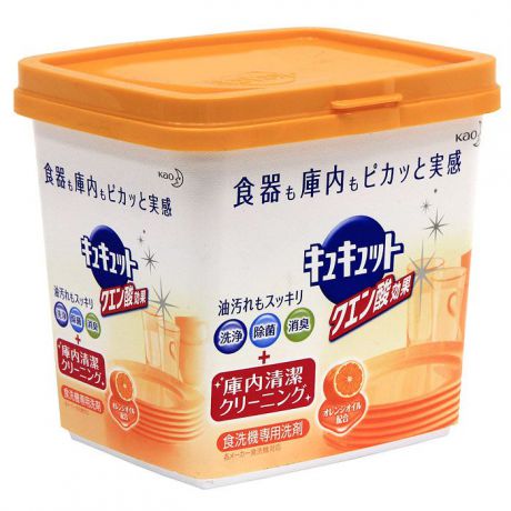 Порошок для посудомоечной машины KAO "Citric Acid Effect", аромат апельсина, 680 г
