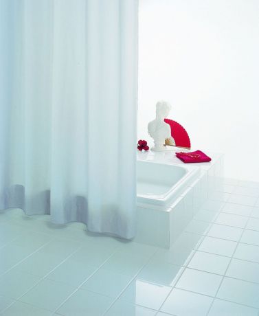 Штора для ванной комнаты Ridder "Uni", цвет: белый, 180 х 200 см