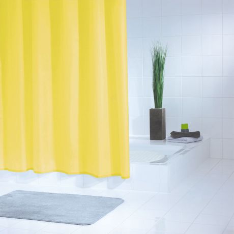 Штора для ванной комнаты Ridder "Standard", цвет: желтый, 180 х 200 см