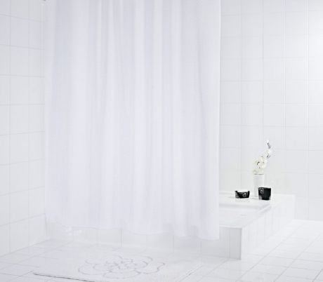 Штора для ванной комнаты Ridder "Diamond", цвет: белый , 180 х 200 см