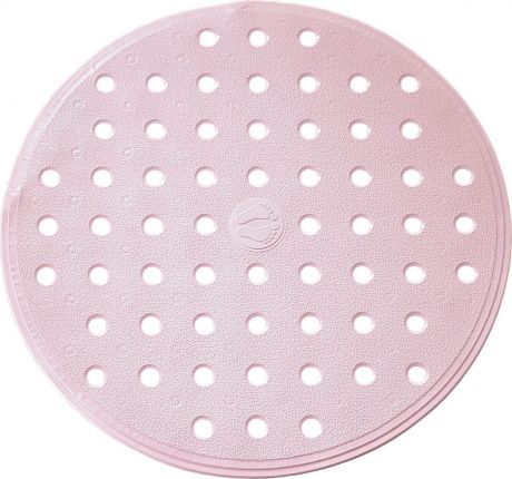 Коврик для ванной Ridder "Action", противоскользящий, цвет: розовый, диаметр 53 см