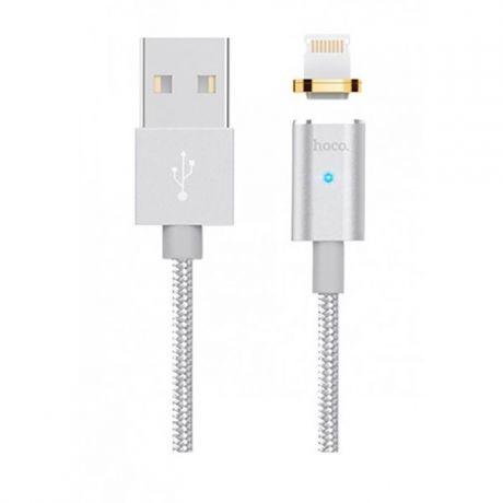 Кабель Hoco U16 Magnetic Data Cable USB-Lightning, серебристый