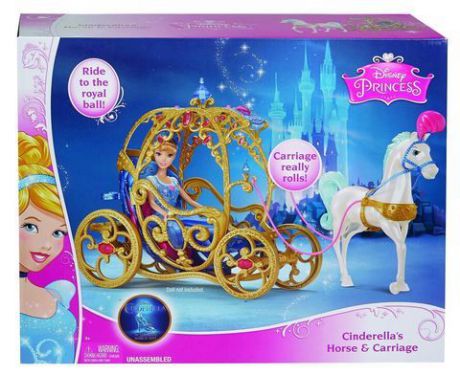 Игровой набор Mattel Лошадь с каретой для Золушки Дисней