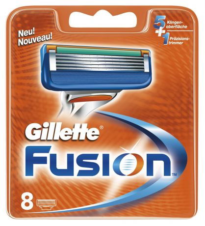 Сменные кассеты для бритв Gillette Сменные лезвия Fusion 8 шт