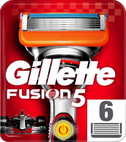 Сменные кассеты для бритв Gillette Fusion Power 6 шт Сменные лезвия