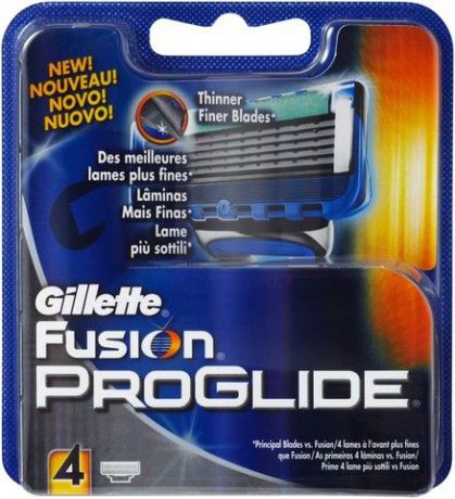 Сменные кассеты для бритв Gillette Сменные лезвия Fusion ProGlide 4 шт