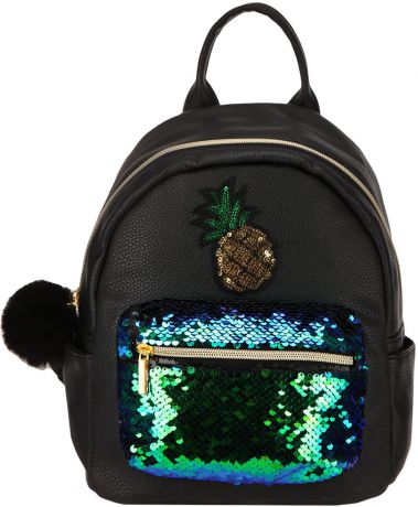 Рюкзак детский Berlingo Glam Style Pineapple, RU047803, черный