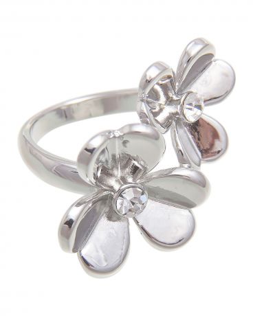 Кольцо бижутерное Aiyony Macie женский серебряный, R811032, серебристый
