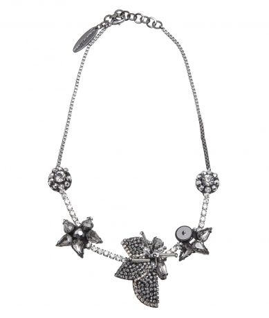 Колье/ожерелье бижутерное Kameo-bis женский антрацитовый, NC811065, серый