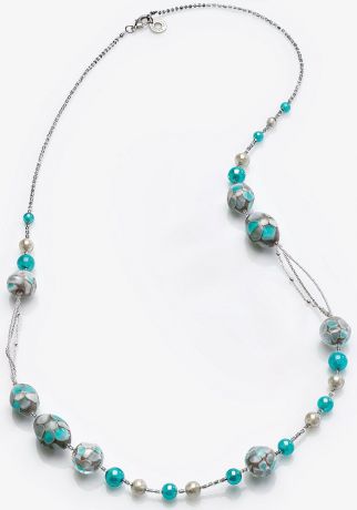 Колье/ожерелье бижутерное Antica Murrina COA09A, Муранское стекло, 90, 90 см, бирюзовый