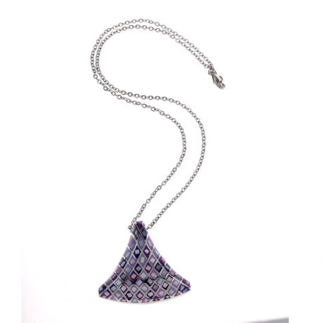 Колье/ожерелье бижутерное Fiore Luna Колье, Гипоаллергенный сплав, Эмаль, 45 см, сиреневый, фиолетовый