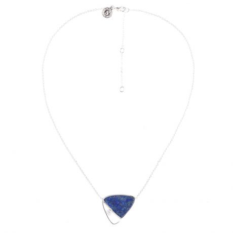 Колье/ожерелье бижутерное Fiore Luna BAP3713.3 BL, Гипоаллергенный сплав, Лазурит, Циркон, 38 см, синий