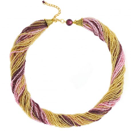 Колье/ожерелье бижутерное Bottega Murano 02010336 12, Муранское стекло, розовый
