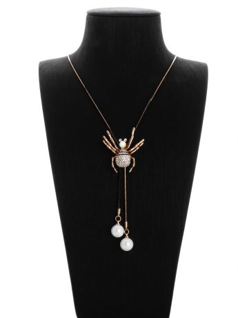Колье/ожерелье бижутерное Selena 10122051, Кристаллы Swarovski, белый, золотой, черный