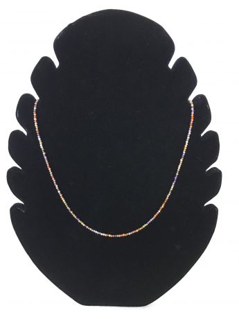 Колье/ожерелье бижутерное из натурального камня шпинель длина 46 см