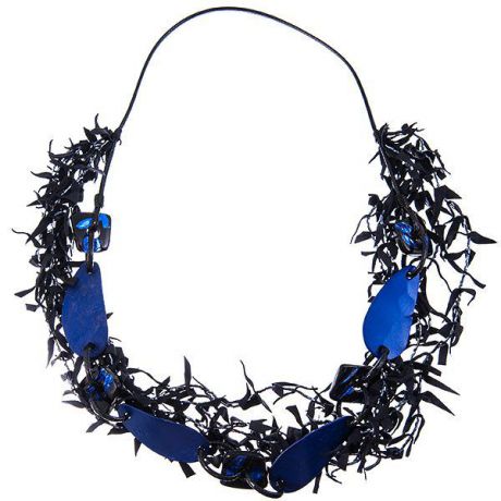 Колье/ожерелье бижутерное Selena 10090001, синий, черный
