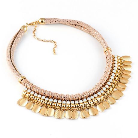 Колье/ожерелье бижутерное Selena 10090341, Кристаллы Swarovski, золотой