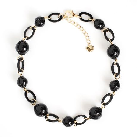 Колье/ожерелье бижутерное Selena 10103211, Жемчуг, золотой, черный