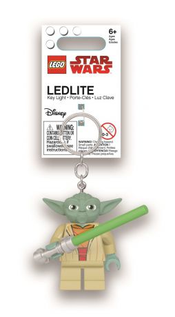 Брелок-фонарик для ключей Lego Star Wars - Yoda with Lightsaber, цвет: зеленый. LGL-KE122