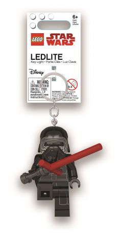 Брелок-фонарик для ключей Lego Star Wars - Kylo Ren with Lightsaber, цвет: темно-серый. LGL-KE126