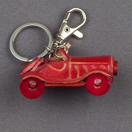 Брелок для ключей Мастерская Крутовых рм-027, Кожа с покрытием, красный