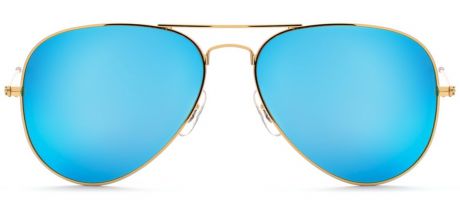 Очки солнцезащитные MONOLOOK Aviator Blue Mirror Medium Авиаторы голубой женские мужские, голубой