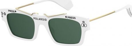 Очки солнцезащитные Polaroid, PLD-201180VK650UC, зеленый, белый