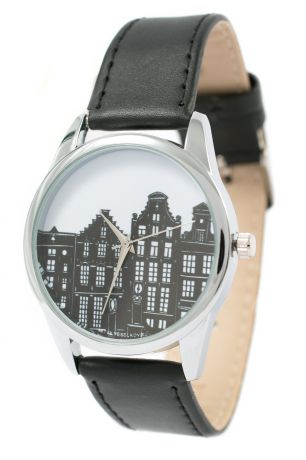 Часы Mitya Veselkov "Домики Амстердама", MV-228, черный