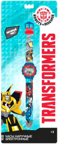 Часы наручные детские Transformers, электронные, цвет: голубой. TNF31419