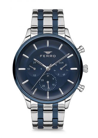 Часы FERRO 772, серебристый, синий