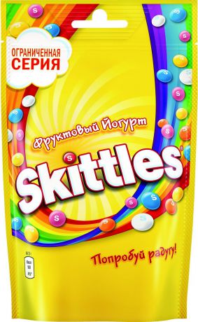 Конфета жевательная Skittles Фруктовый йогурт, 100 г