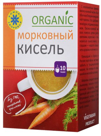 Компас Здоровья "Морковный" кисель овсяно-льняной, 150 г