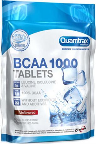 Аминокислоты BCAA Quamtrax 1000 Tablets, 500 таблеток