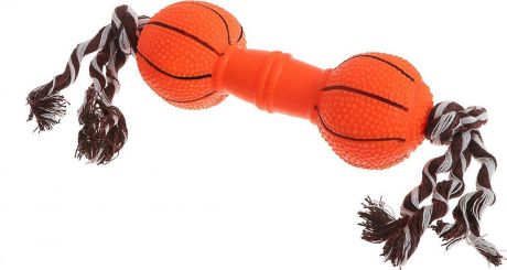 Игрушка для собак "Баскетбольная гантель", 3281348, 9 см