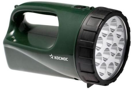 Фонарь-прожектор светодиодный "Космос", аккумуляторный, цвет: зеленый. Модель 9199 LED