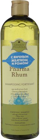 Шампунь Greenpharma "Pharma Rhum" укрепляющий, с яичным желтком и ромом, 500 мл