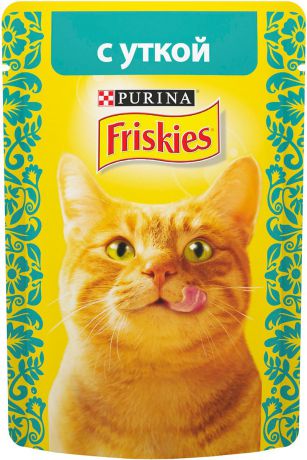 Консервы для кошек "Friskies", с уткой, 85 г