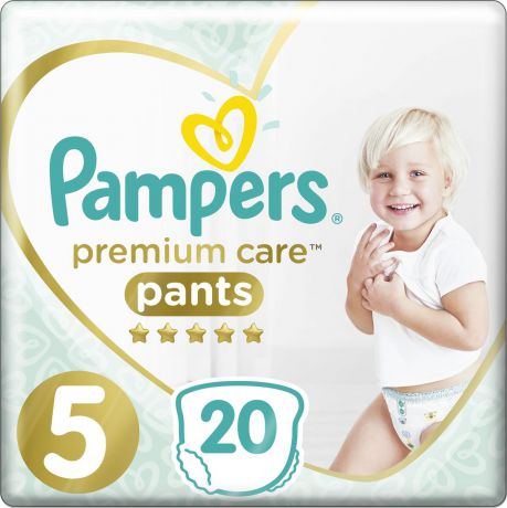Pampers Подгузники-трусики Premium Care Pants для мальчиков 12-17 кг (размер 5) 20 шт