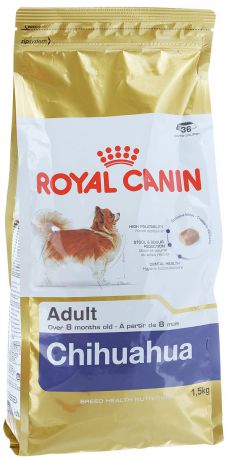 Корм сухой Royal Canin "Chihuahua Adult", для собак породы чихуахуа в возрасте с 8 месяцев, 1,5 кг