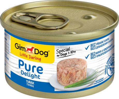 Корм сырой Gimborn Gimdog Pure Delight Тунец, для собак, 85 г