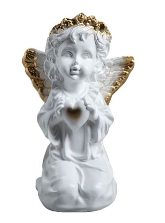 Статуэтка Premium Gips Ангел с сердцем, 9 х 12 х 19 см