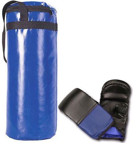 Боксерский мешок Indigo, SM-110, синий, 6 кг + перчатки