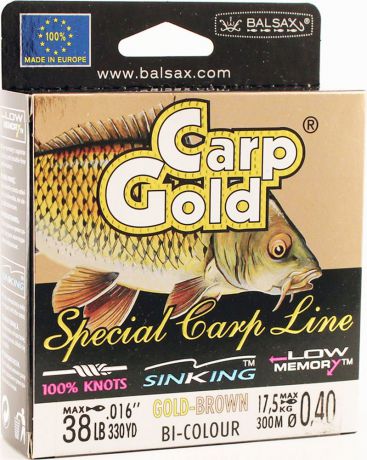 Леска Balsax Gold Carp, 300 м, 0,40 мм, 17,5 кг